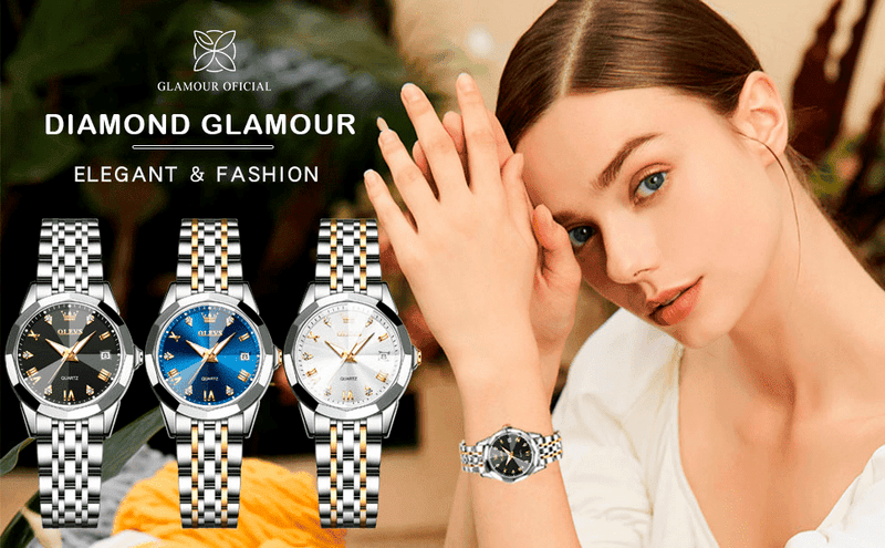 Relógio Feminino Diamond Glamour
